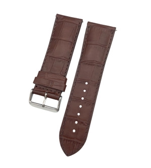 26 mm Bombeli Kroko Kahverengi Deri Saat Kordonu